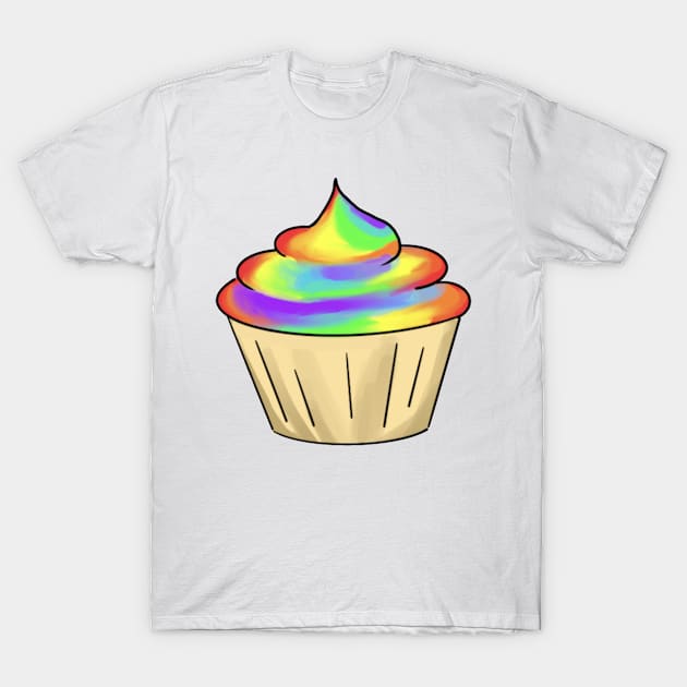 vanilla rainbow cupcake T-Shirt by xaxuokxenx